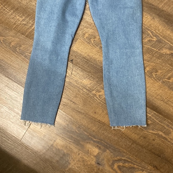 MOTHER THE LOOKER ANKLE FRAY IN WASH READY TO ROLL MID RISE SKINNY JEANS STRETCH - Picture 10 of 13